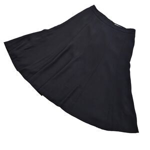 black trumpet midi skirt size 6p petite flared hem modest professional retro